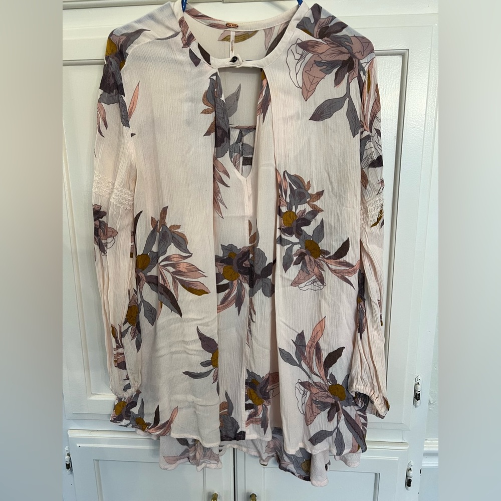 Free People Floral Tunic / Mini dress.  X Small